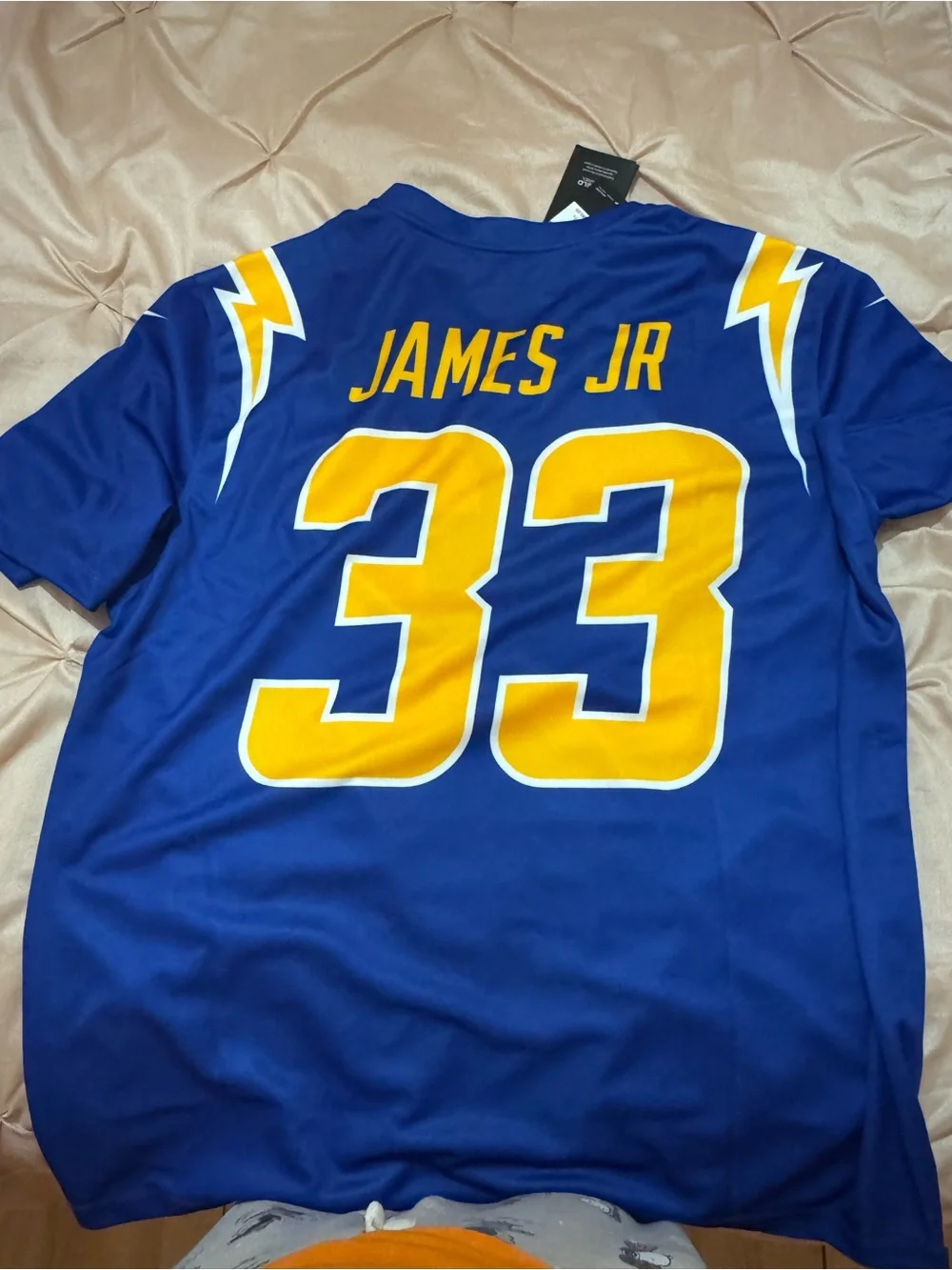 Nike Chargers #33 Blue & Gold Football Jersey